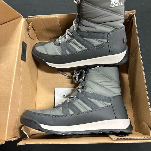 New Sorel Whitney II Short Lace Waterproof Boots 8 Quarry - Picture 4 of 6